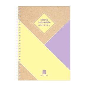 CUADERNO A4 RAYADO TAPA SEMIRIGIDA DOLCEZZA ROZINI