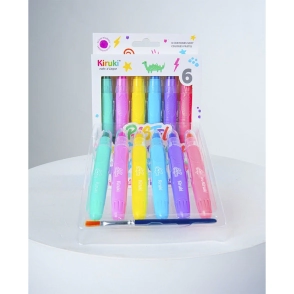 CRAYONES SOFT ACUARELABLES X6 PASTEL KIRUKI