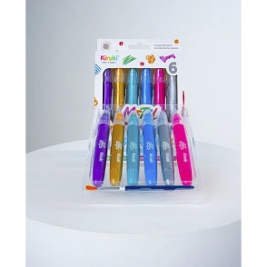 CRAYONES SOFT ACUARELABLES X6 METALIZADOS KIRUKI