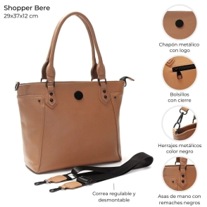 CARTERA SHOPPER BERE SKORA 29x37x12 CM