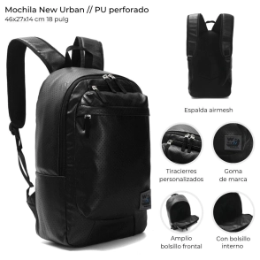 MOCHILA NEW URBAN PU 46x27x14 CM 18" WANDERLUST