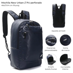 MOCHILA NEW URBAN PU 46x27x14 CM 18" WANDERLUST