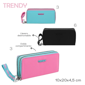 BILLETERA FICHERO TRENDY CELESTE