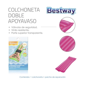INFLABLE COLCHONETA CLASICA SURTIDO 183x69 CM BESTWAY