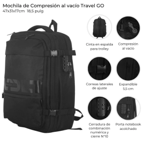 MOCHILA DE COMPRESION AL VACIO TRAVEL GO WANDERLUST 18,5"