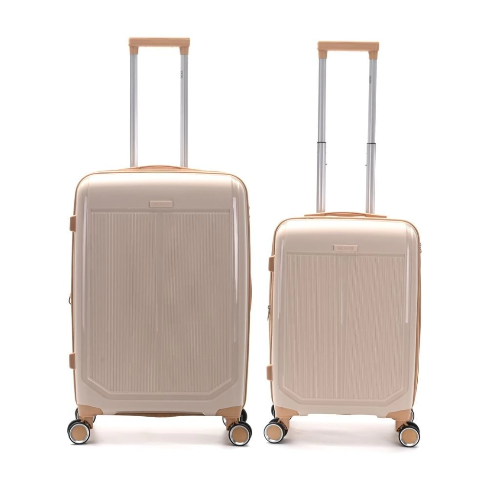 SET VALIJAS SKORA BS AS HARD PP KHAKI 24" Y 20" DOBLE RUEDA