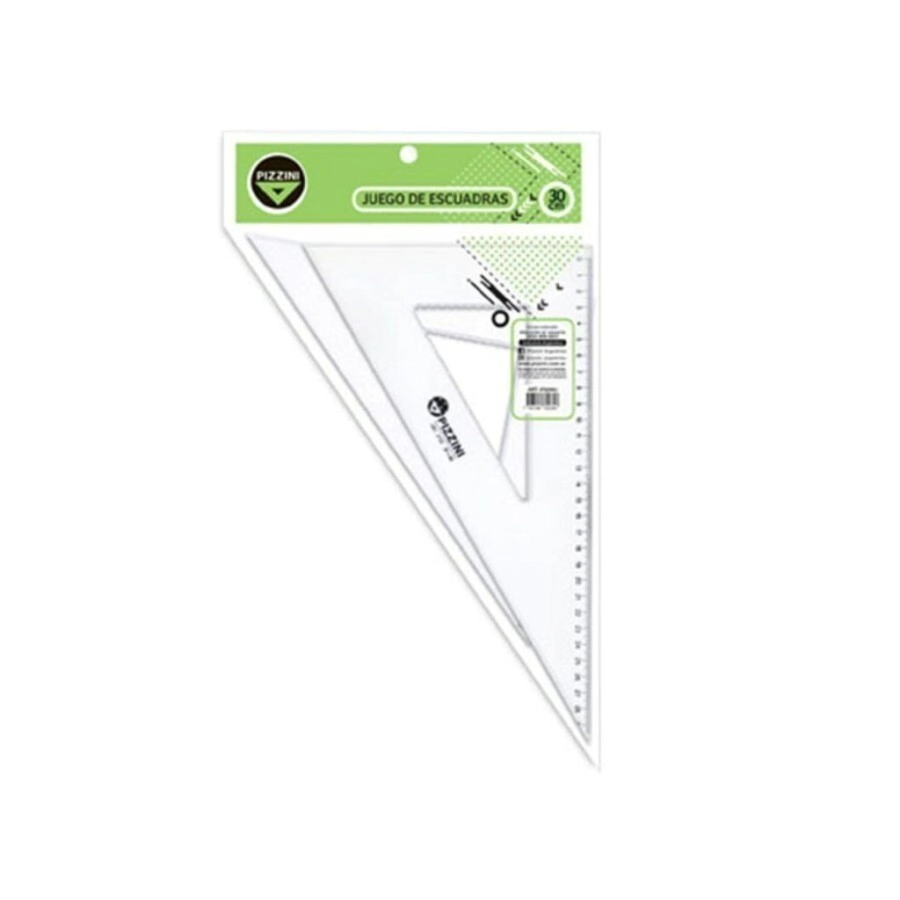 Juego de Escuadras 30cm x45 y 60 Pizzini