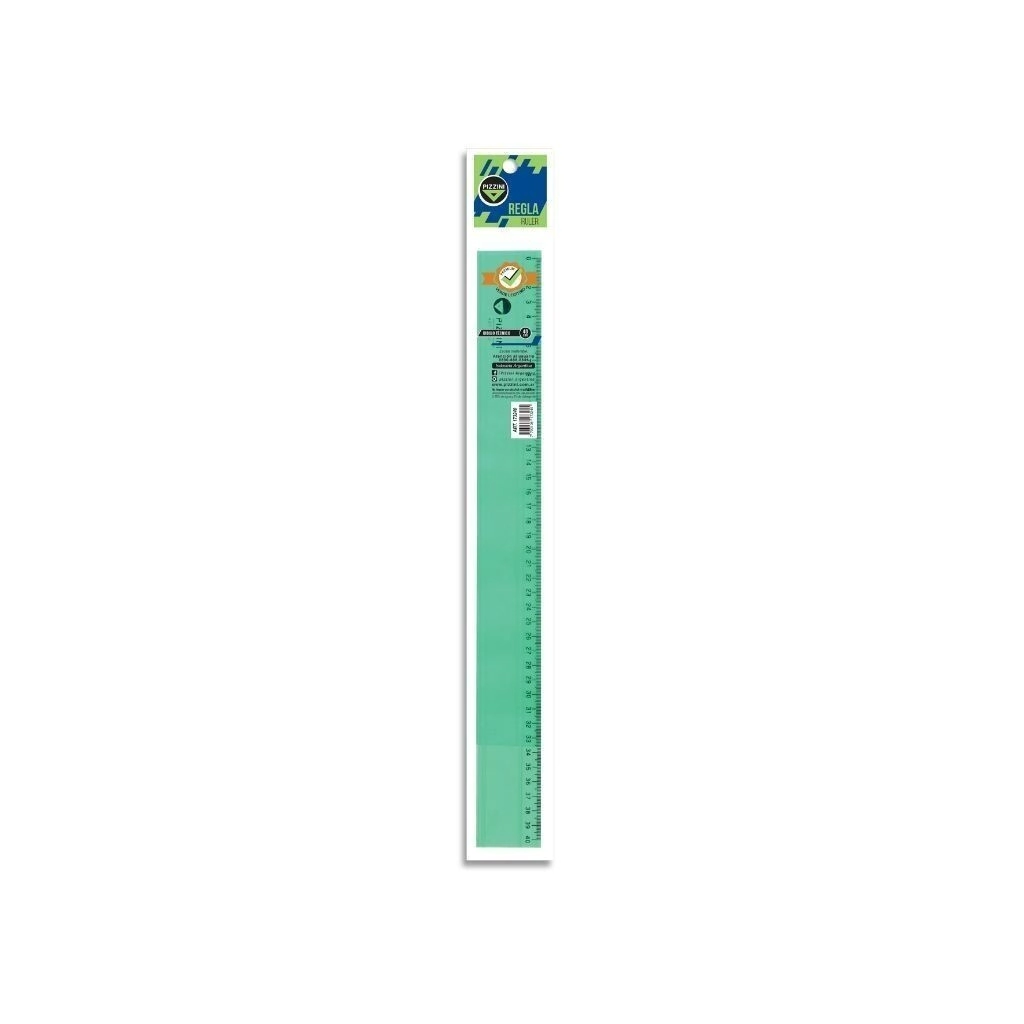 Regla Estudio 40cm verde Pizzini