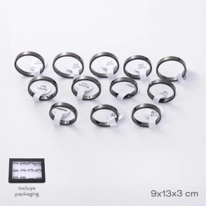 CAJA DE ANILLOS X12 TRENDY (PRECIO X CAJA)