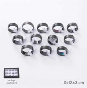 CAJA DE ANILLOS X12 TRENDY (PRECIO X CAJA)