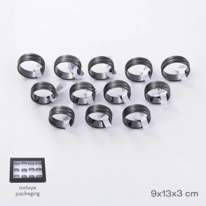 CAJA DE ANILLOS X12 TRENDY (PRECIO X CAJA)