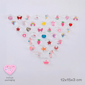 CAJA X 36 ANILLOS INFANTILES TRENDY (PRECIO X CAJA)