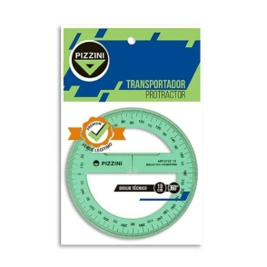 Transportador estudio 360° x10cm verde Pizzini