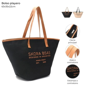 BOLSO PLAYERO SUMMER EDIT CON ESTAMPA SKORA