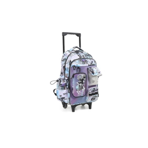 MOCHILA HOLOGRAM CARRO 18" BLOCKCORE PURPLE CHIMOLA