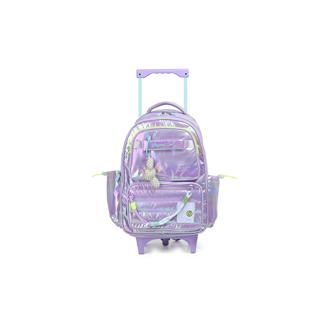 MOCHILA PUFFY AND SHINY CARRO 18" CHIMOLA LIGHT PURPLE