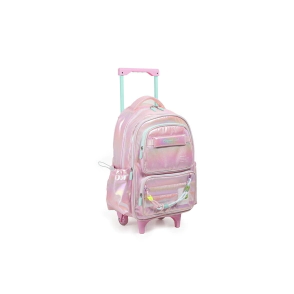 MOCHILA PUFFY AND SHINY CARRO 18" CHIMOLA LIGHT PINK
