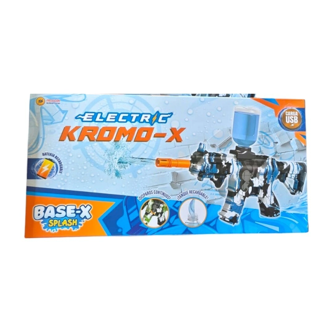 SUPER PISTOLA DE AGUA A BATERIA KROMO CARGA USB 49x6x22 CM