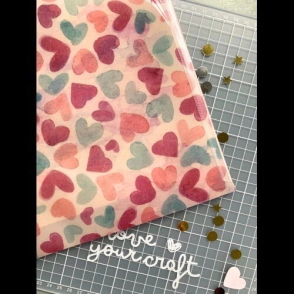 SOBRE PLASTICO CON BOTON A4 IBICRAFT HEARTS