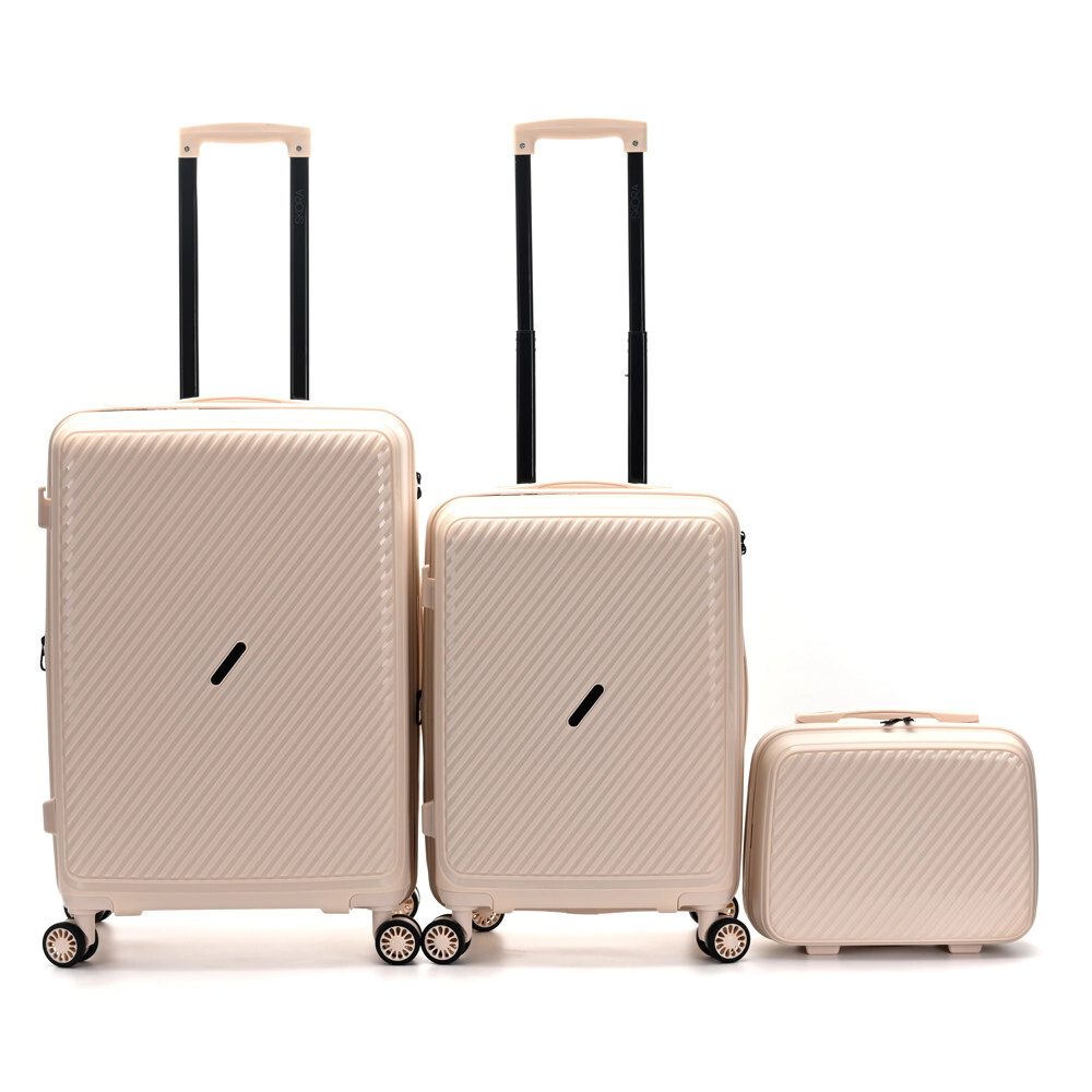 SET VALIJAS SKORA BS AS HARD ABS NATURAL 24", 20" + BEAUTY CASE