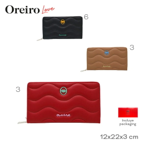 MAXI BILLETERA OREIRO LOVE ROJO