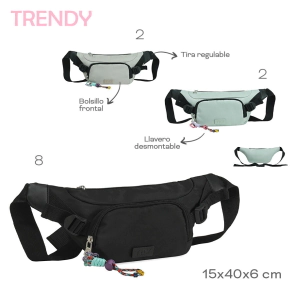 RIÑONERA TRENDY NEGRO