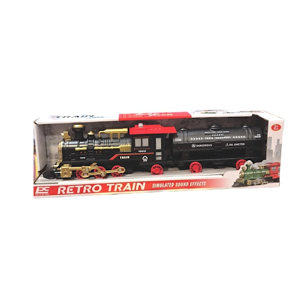 SUPER TREN TIRA HUMO A FRICCION CON LUZ Y SONIDO 43x10x10 CM