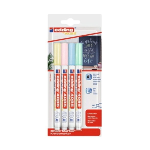 MARCADOR DE TIZA EDDING 4085 TRAZO FINO SET X4 PASTEL