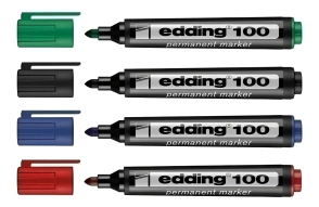 MARCADOR PERMANENTE E-100 EDDING AZUL
