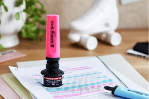 MARCADOR RESALTADOR E-345 EDDING ROSA