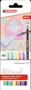 SET X6 DE MARCADORES EDDING E-1200 PASTEL ASSORT