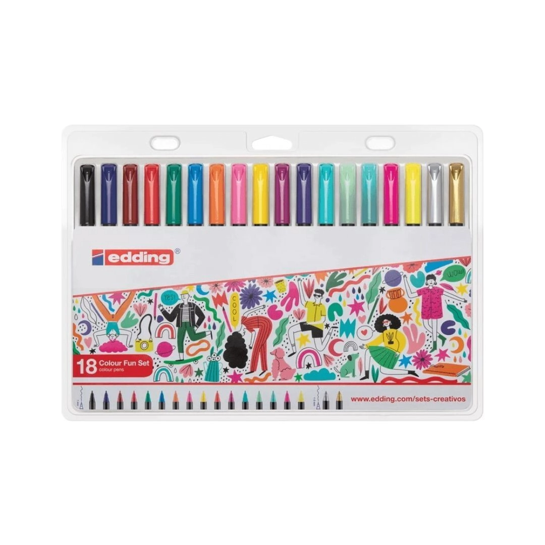 SET X18 DE MARCADORES EDDING COLOUR FUN