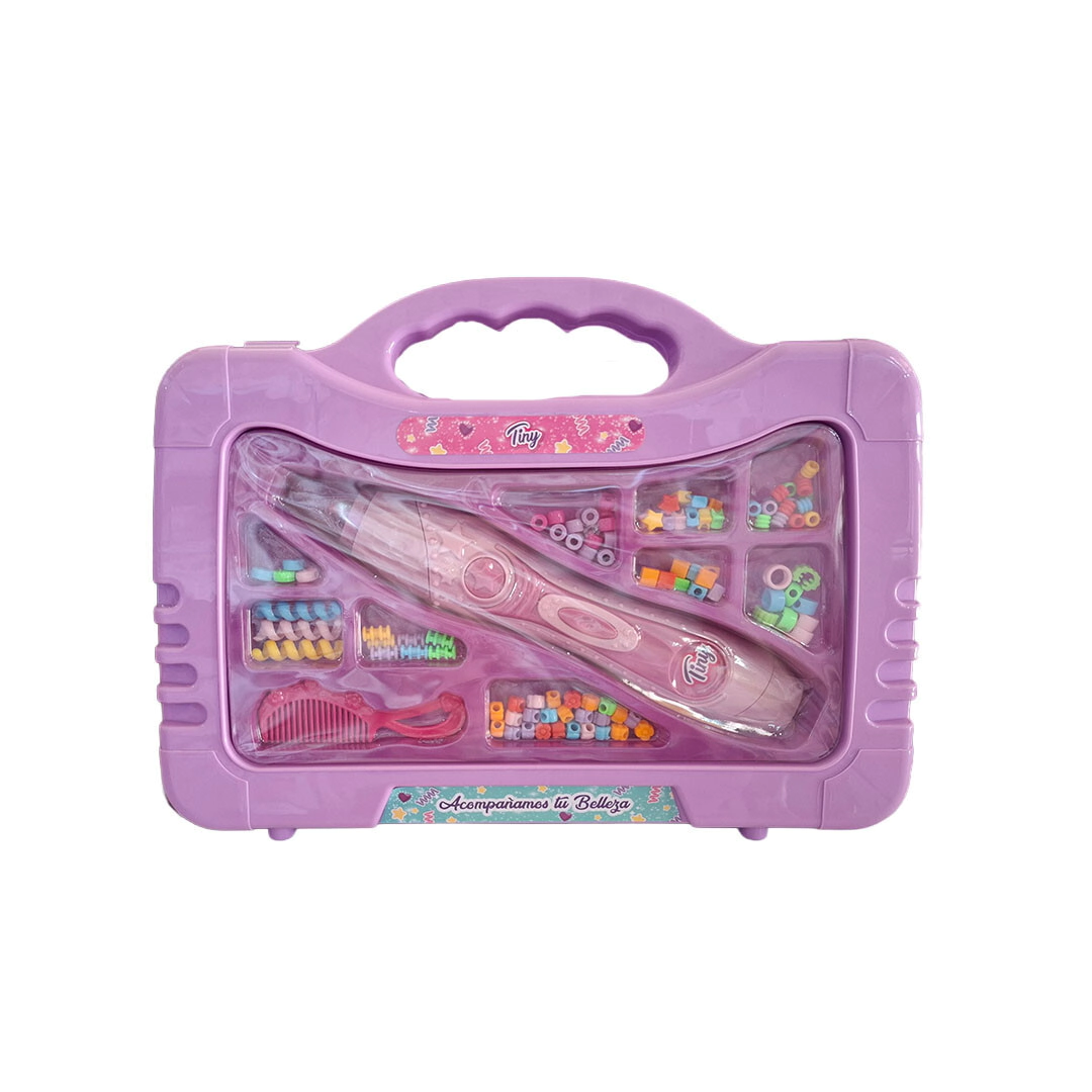 VALIJITA DE BIJOUTERIE CON TRENZADOR PARA PELO TINY 36x27,5x6 CM