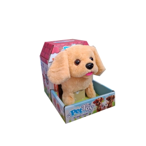 MASCOTA DE PELUCHE PERRO CON SONIDO 19x17x14 CM