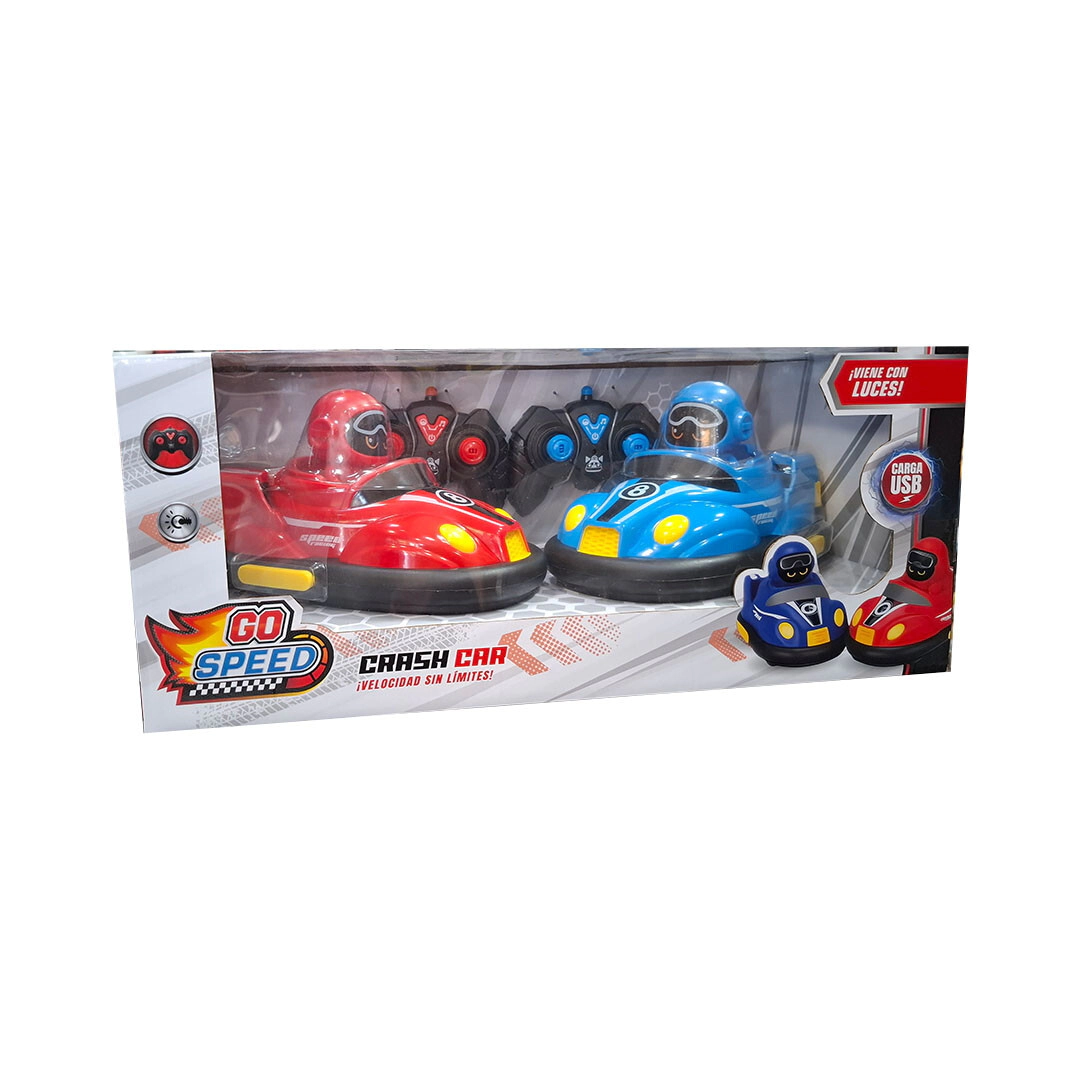 AUTITOS CHOCADORES RADIO CONTROL CON CARGA USB 41x20x17 CM