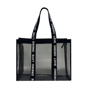 BOLSO PLAYERO BEACH SET OREIRO LOVE NEGRO