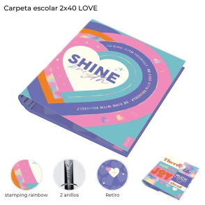 CARPETA ESCOLAR 2X40 LOVE SKORA