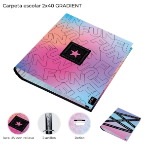 CARPETA ESCOLAR 2X40 GRADIENT SKORA