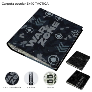 CARPETA ESCOLAR 3X40 TACTICA SKORA
