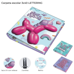 CARPETA ESCOLAR 3X40 LETTERING SKORA