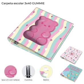 CARPETA ESCOLAR 3X40 GUMMIE SKORA