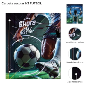 CARPETA ESCOLAR N3 FUTBOL SKORA