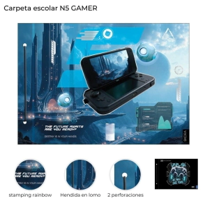 CARPETA ESCOLAR N5 GAMER SKORA