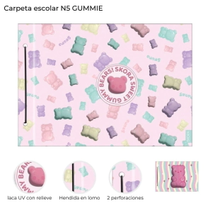 CARPETA ESCOLAR N5 GUMMIE SKORA