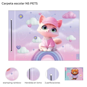 CARPETA ESCOLAR N5 PETS SKORA