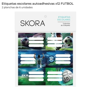 ETIQUETAS ECOLARES X12 FUTBOL SKORA