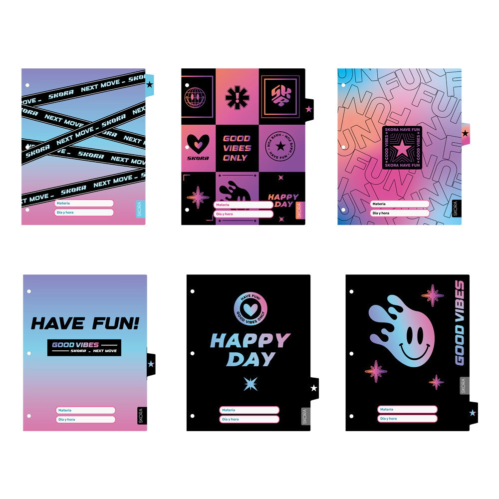 SEPARADORES ESCOLARES N3 X6 GRADIENT SKORA