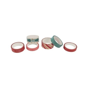 WASHI TAPE BOX 7 ROLLOS DE 4 MTS NAVIDAD IBICRAFT