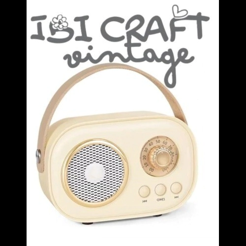 PARLANTE VINTAGE BLUETHOOTH BEIGE IBICRAFT