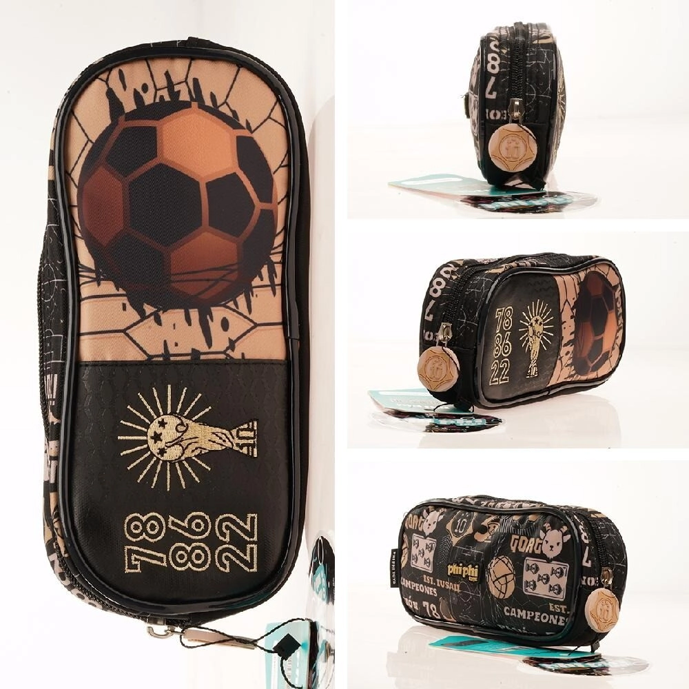 CARTUCHERA RECTANGULAR 1 CIERRE FUTBOL PHI PHI TOYS